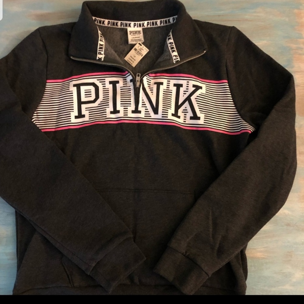 Pink quarter zip
